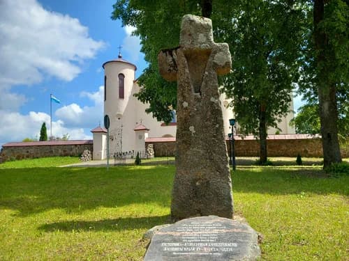 Kamai. A stone cross.