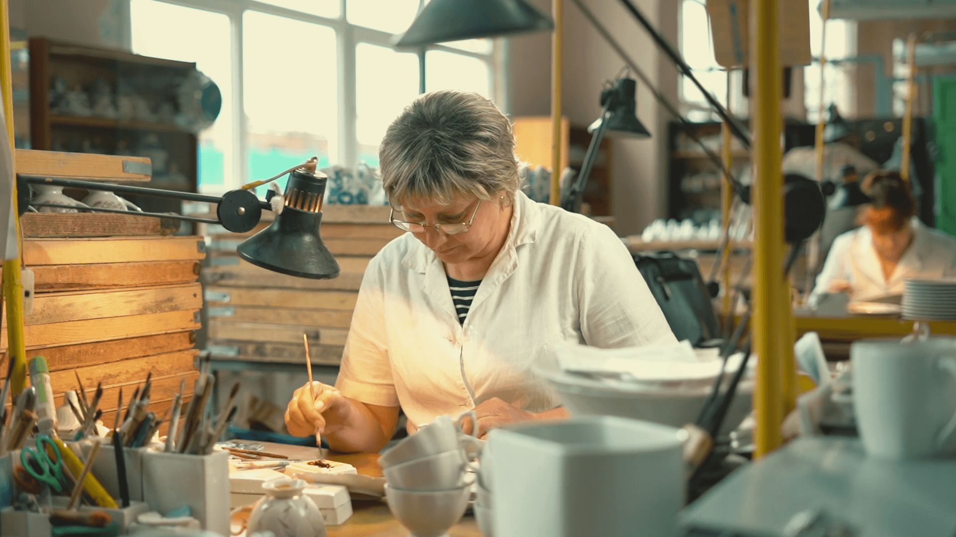 Dobrush. Excursion to the porcelain factory.