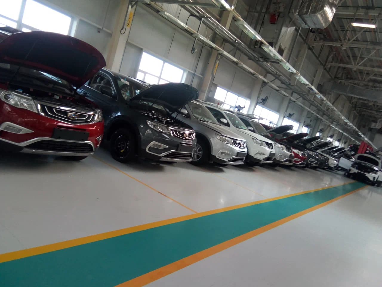 Borisov. "BelGee" automobile factory tour.