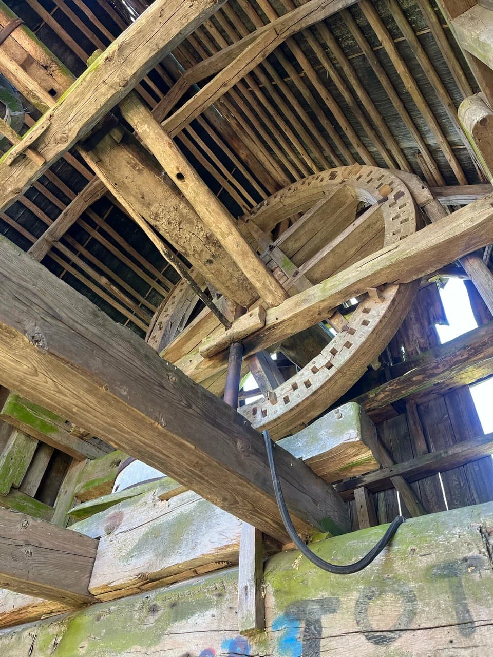 Urved. Ruins of a windmill.