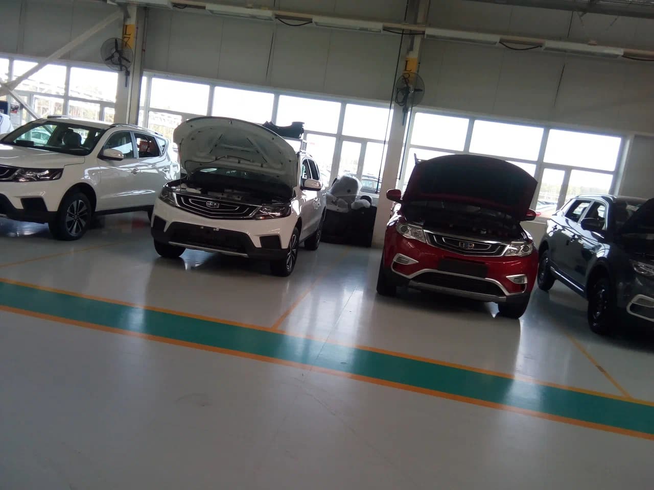 Borisov. "BelGee" automobile factory tour.