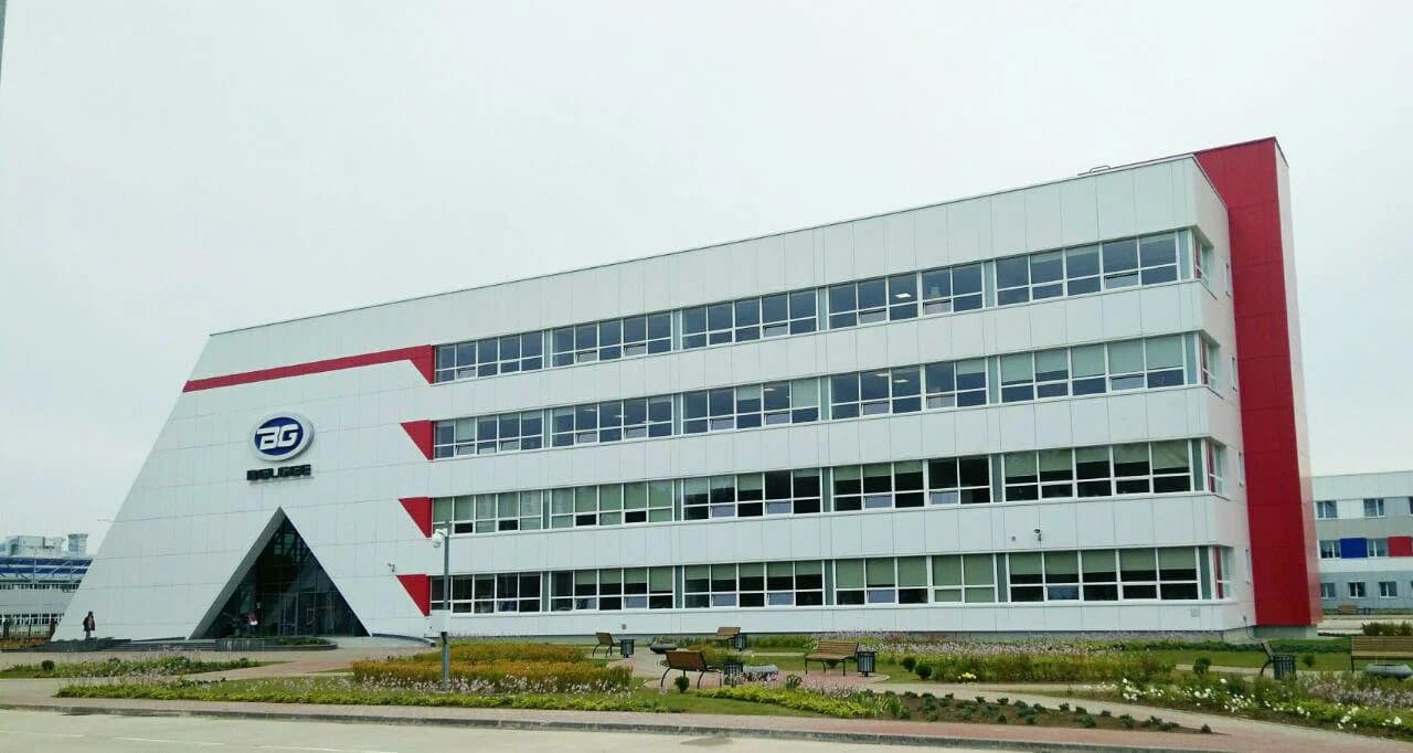 Borisov. "BelGee" automobile factory tour.