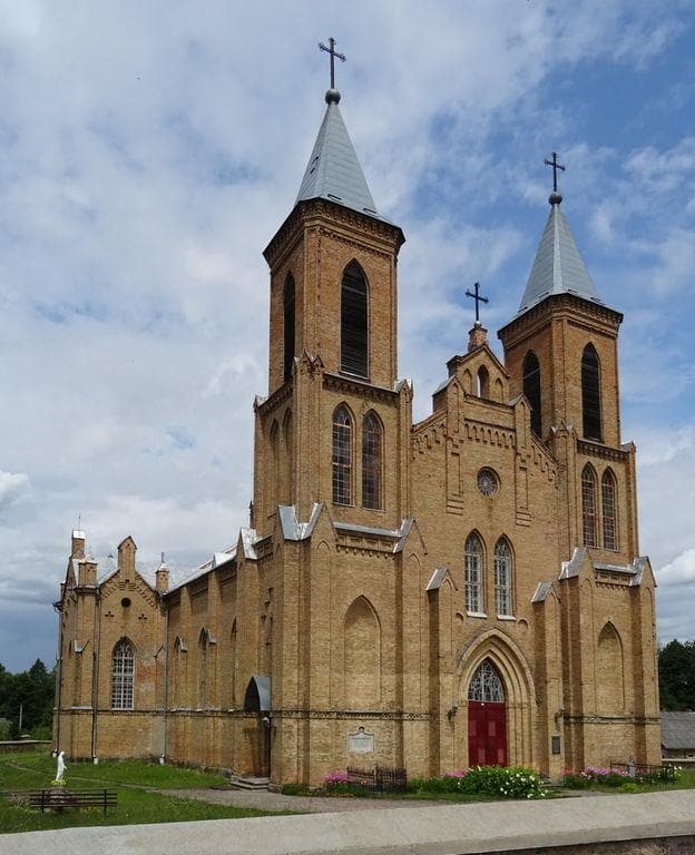 Traby. The Church of the Nativity of the Virgin Mary.