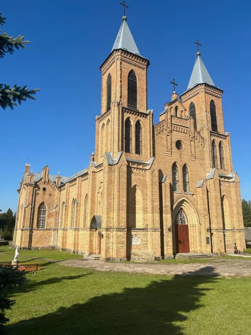 Traby. The Church of the Nativity of the Virgin Mary.