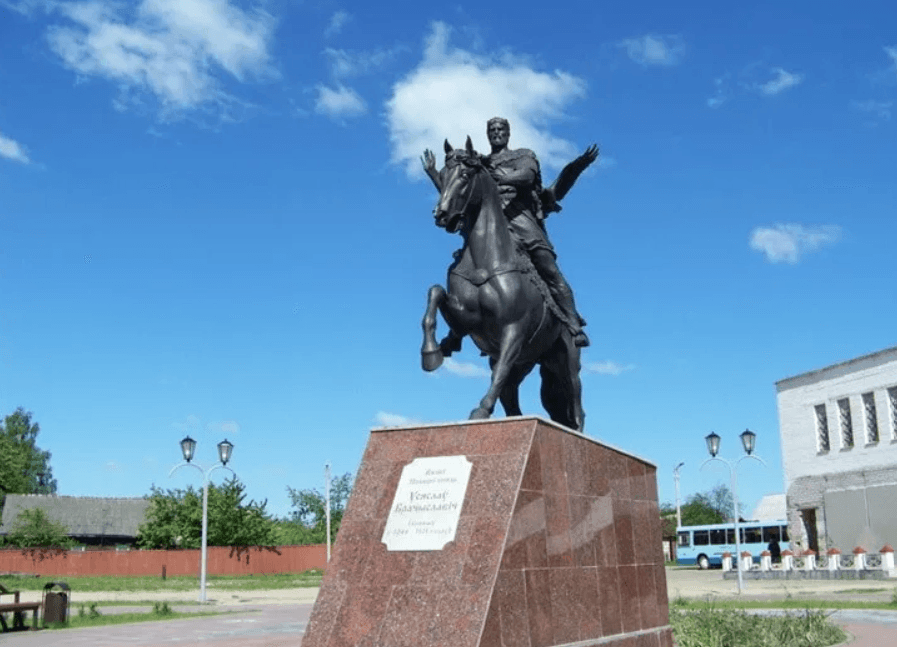 Polotsk. Monument to Prince Vseslav Bryachislavich