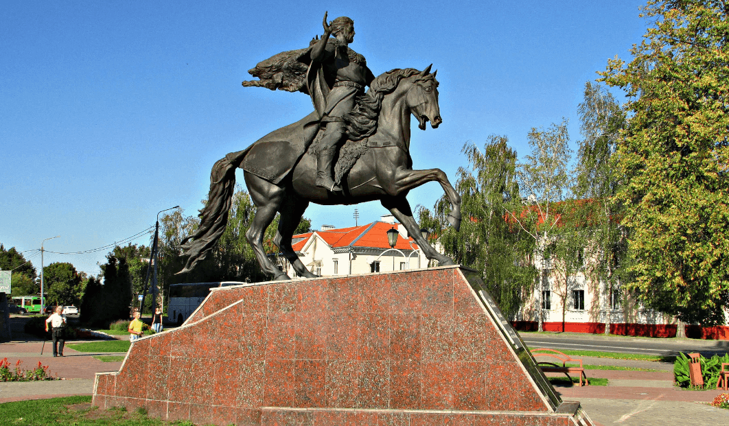 Polotsk. Monument to Prince Vseslav Bryachislavich