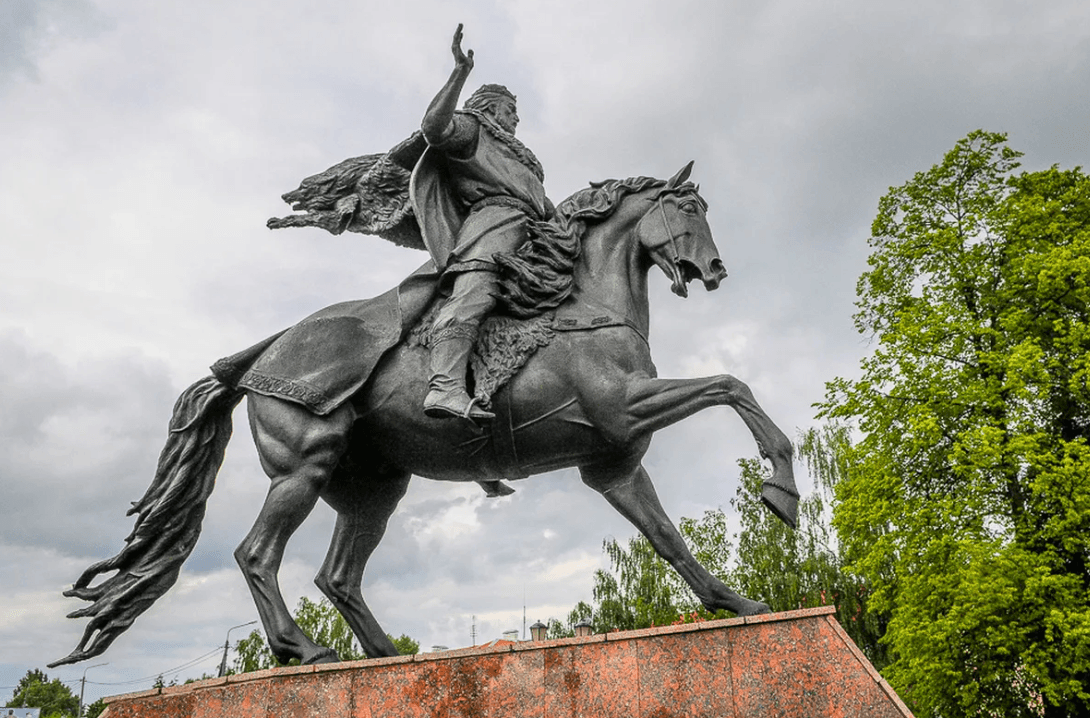 Polotsk. Monument to Prince Vseslav Bryachislavich