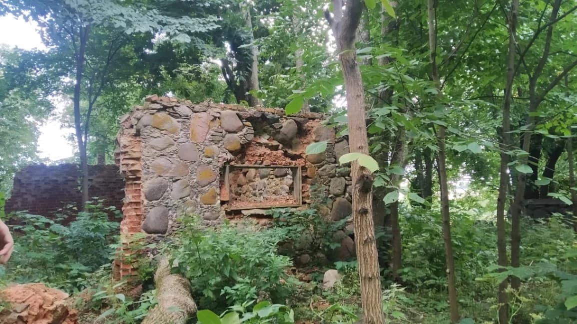 Lukovets. The ruins of the Borovsky manor.