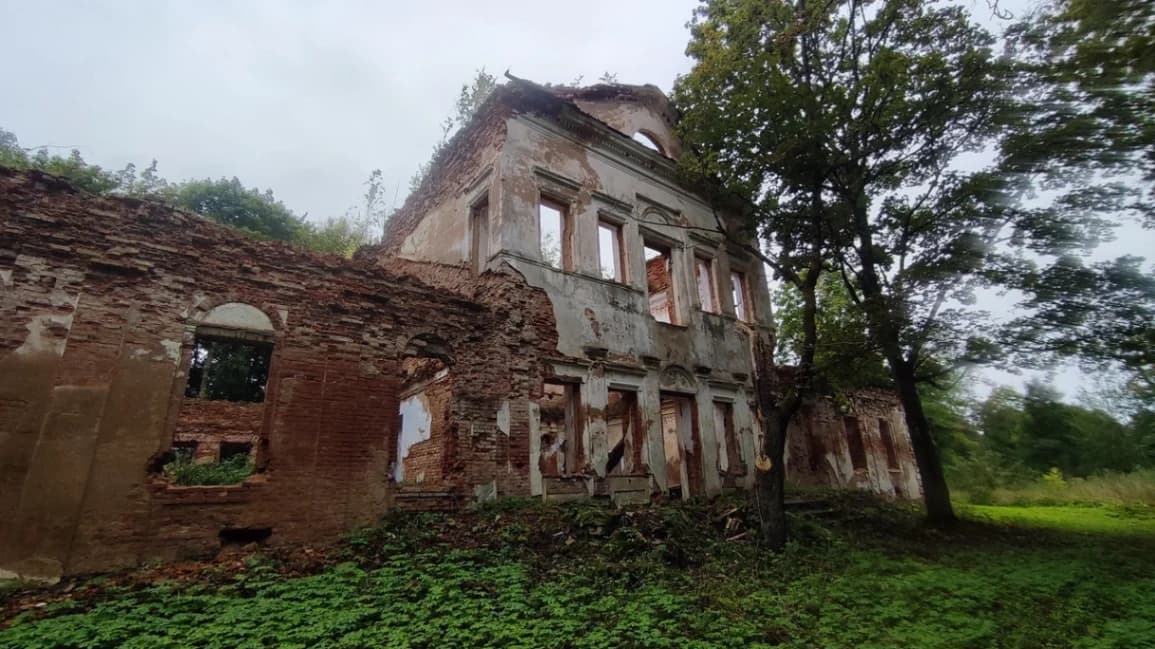 Opytnaya. The ruins of the manor house of the Nitoslavskys.