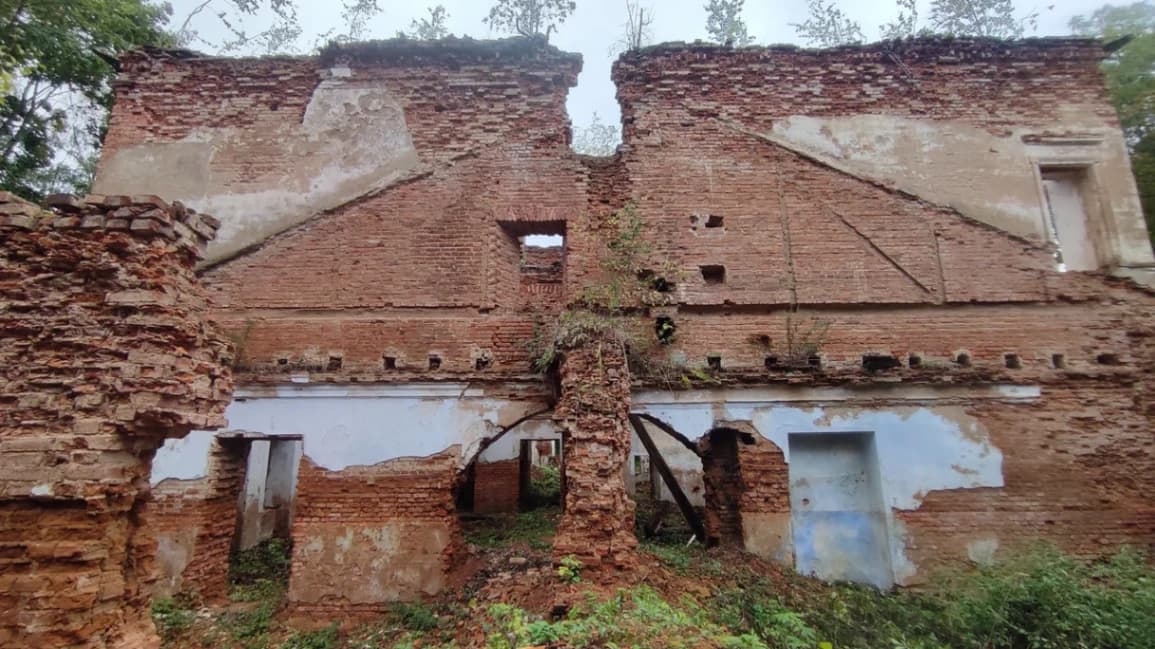 Opytnaya. The ruins of the manor house of the Nitoslavskys.