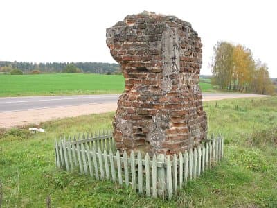 Goncharovka. The milepost.