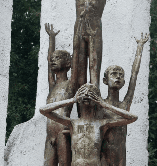 Leplevka. Monument to child victims of fascism.
