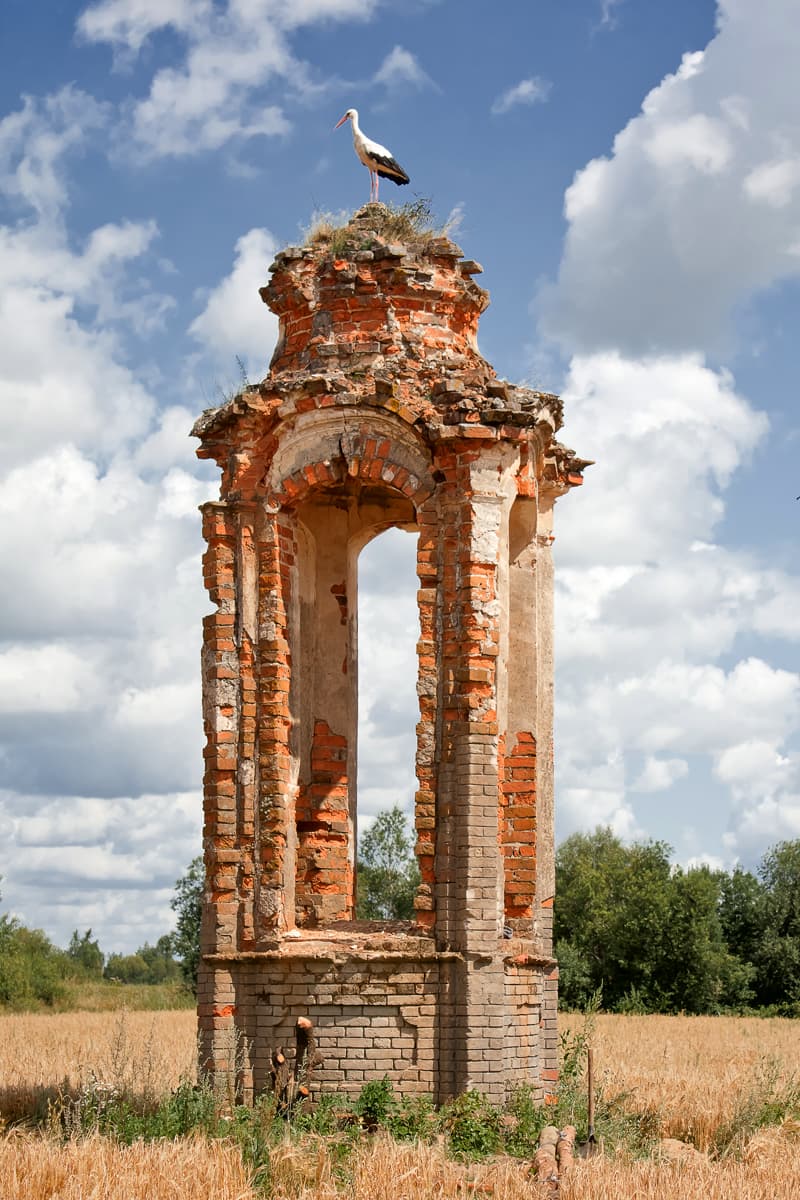 A Ruchitsa. Ruins of chapels.