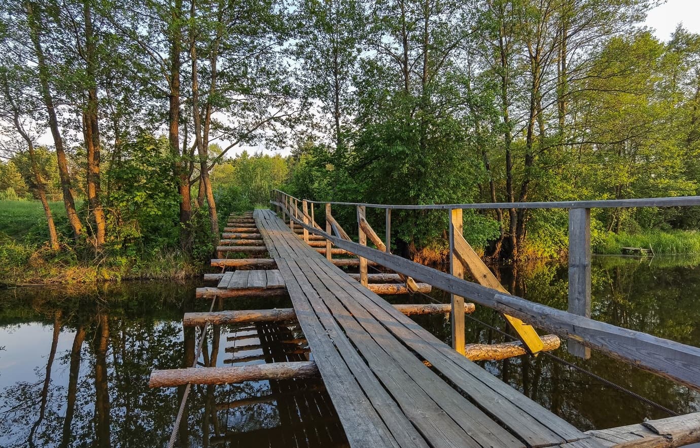 Narochanka suspension bridges.