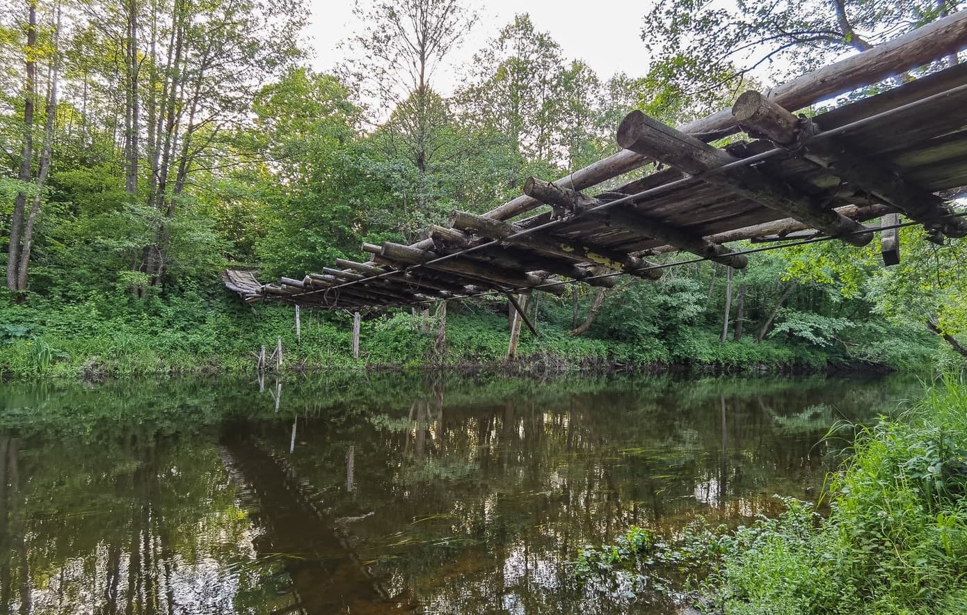 Narochanka suspension bridges.