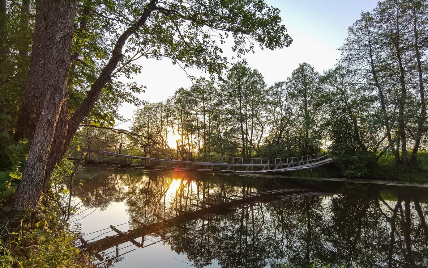 Narochanka suspension bridges.