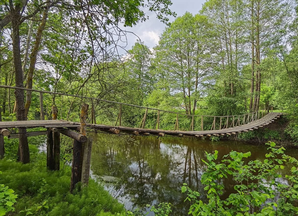 Narochanka suspension bridges.
