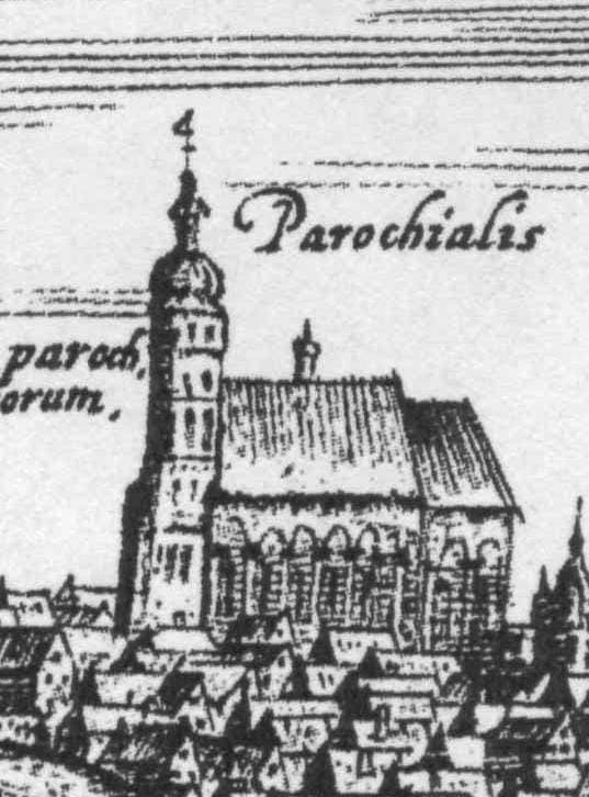 Grodno. Fara Vitovta catholic chuch (memorial sign).