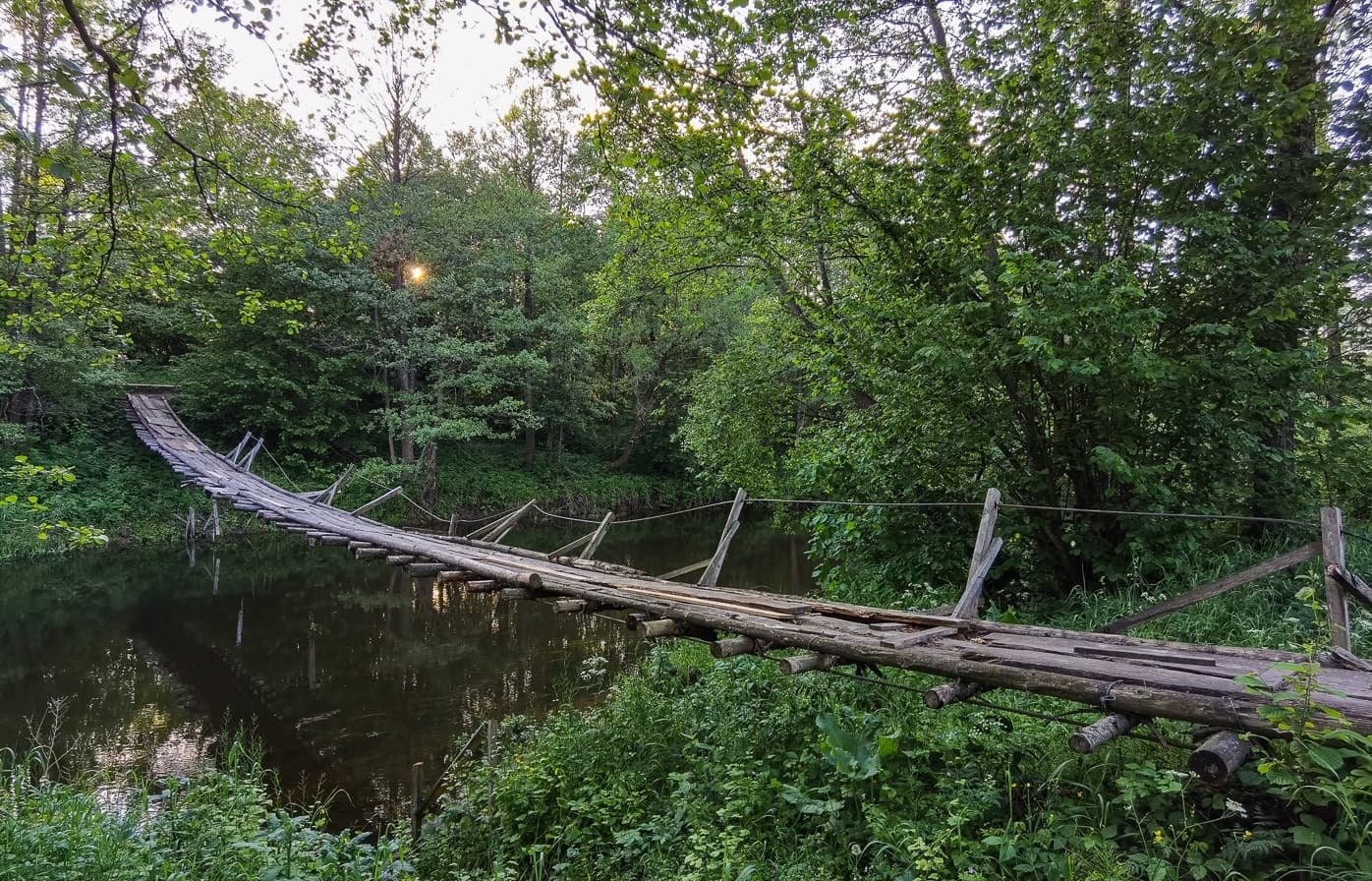 Narochanka suspension bridges.