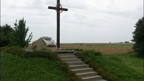Commemorative crosses at the site of the Kletsk Battle.