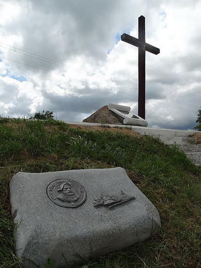 Commemorative crosses at the site of the Kletsk Battle.