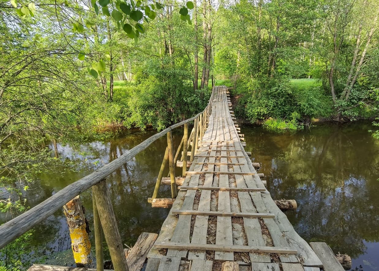 Narochanka suspension bridges.