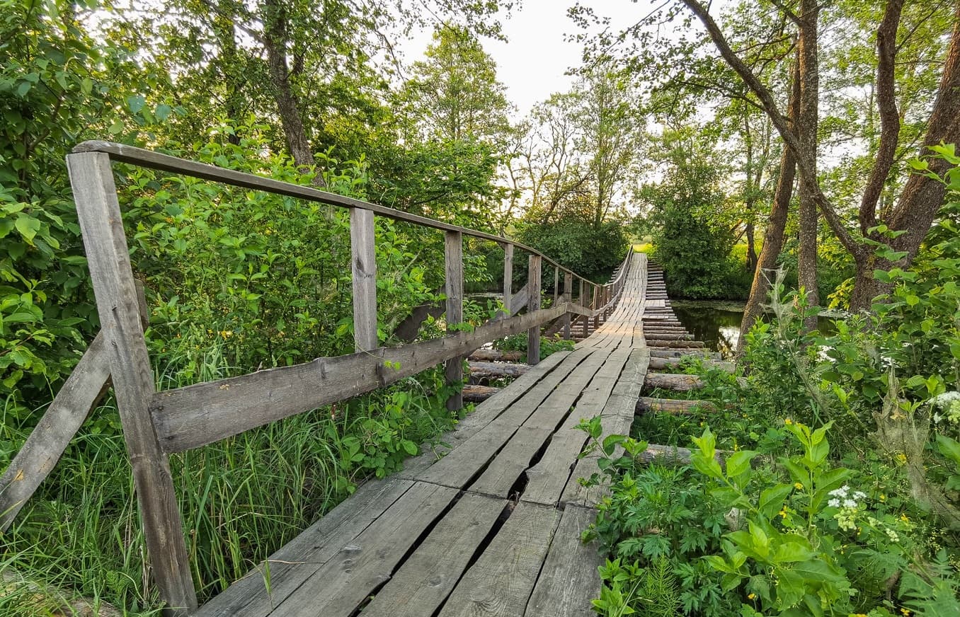 Narochanka suspension bridges.