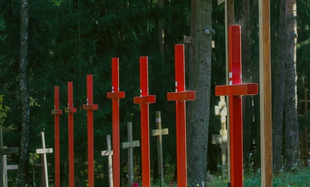 Minsk. Kuropaty tract.