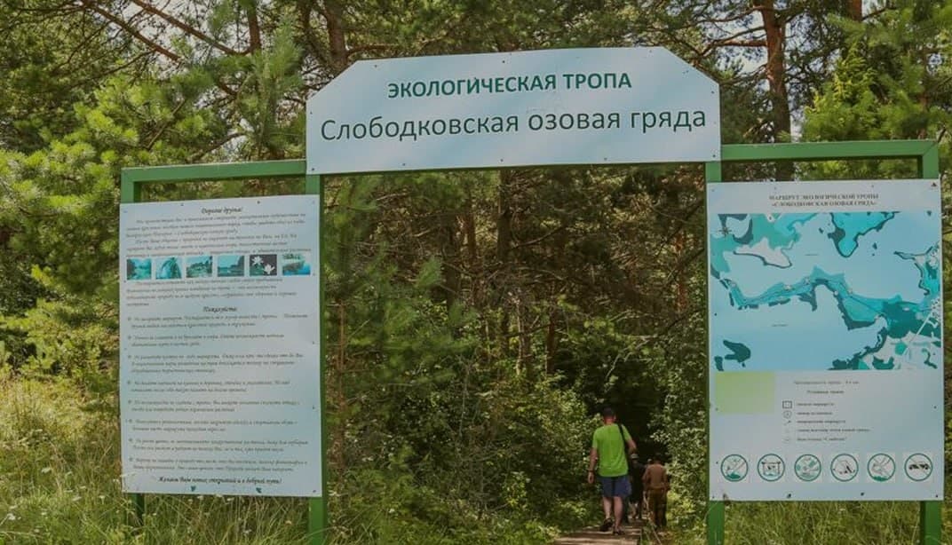 Slobodkovskaya ozovaya ridge. Ecological trail.